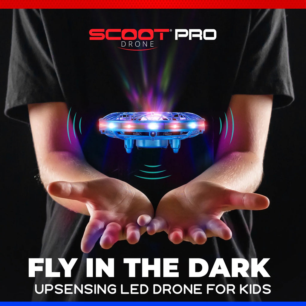 Drone Scoot Controlled Mini Aerial Projector Force1 LED Pro Light Drone with (Blue) Hand