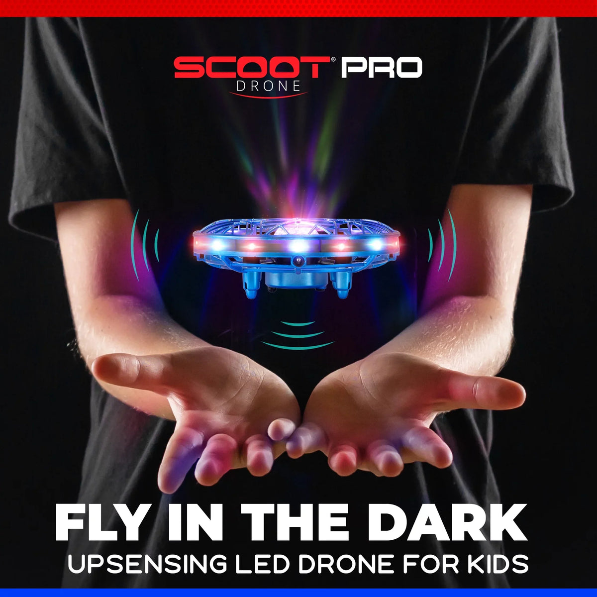Drone Scoot Controlled Mini Aerial Projector Force1 LED Pro Light Drone with (Blue) Hand