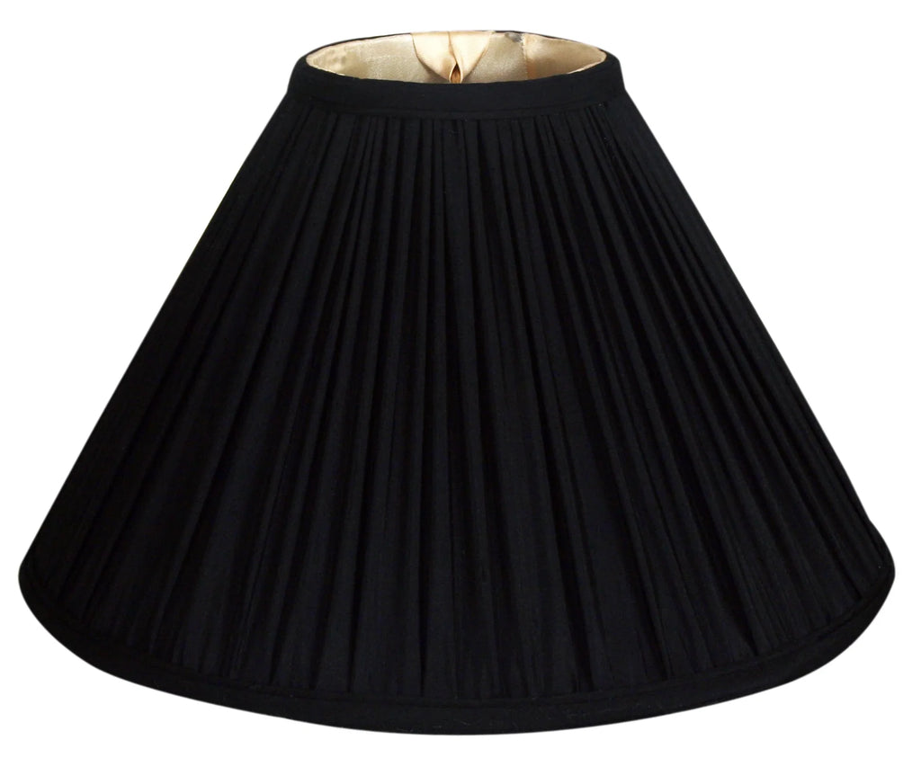 Pleat Gather Designs 14" Shade Black Coolie Lamp Empire Royal