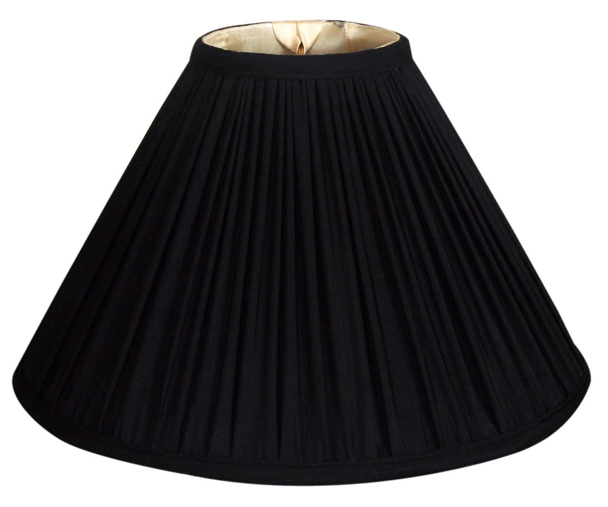 Pleat Gather Designs 14" Shade Black Coolie Lamp Empire Royal