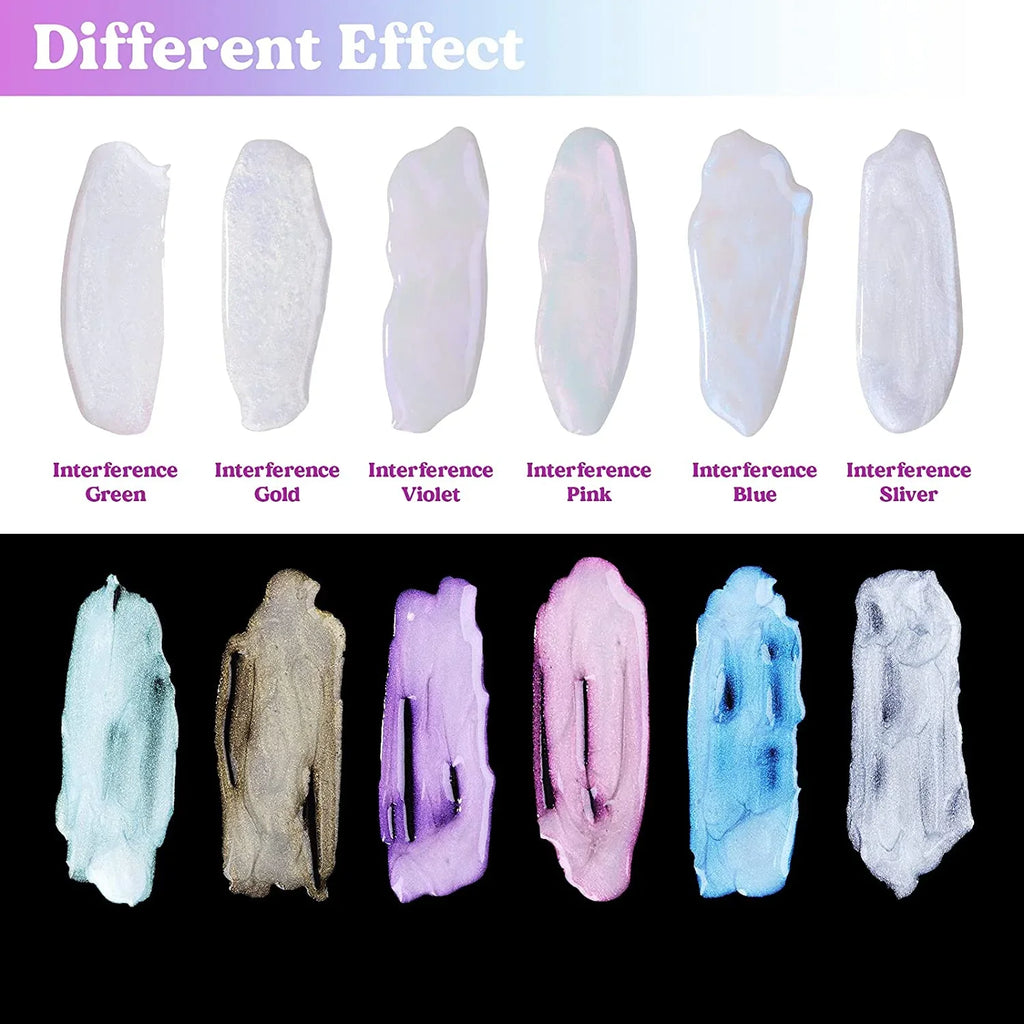 Slime, Mica Interference Pigment 6 Pearl Colors RESIN Powder for Resin, Resin Powder, Spirit LET'S Art Paint, Powder Resin, Mica for Epoxy