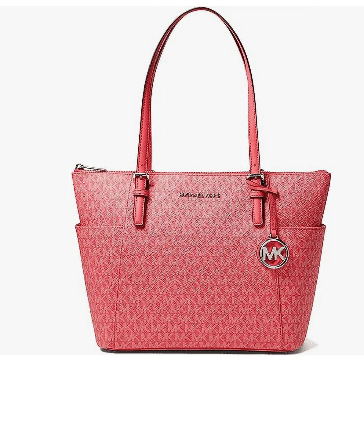 One Item Michael East/West Kors Tote Top Size Set Jet Zip Geranium