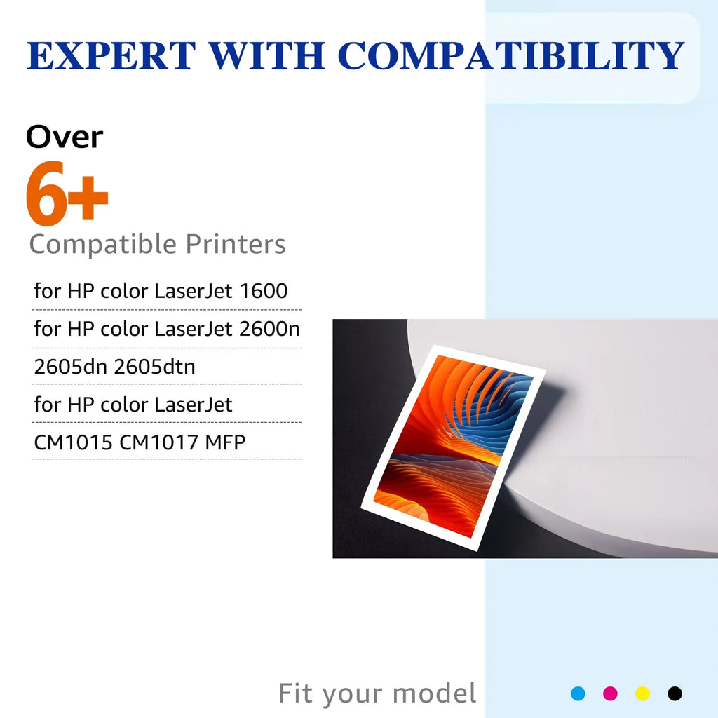 Q6000A 2605DTN Pack BCMY For Color Toner HaloFox HP 4 LaserJet 2605DN 2600N Compatible Q6003A Printer - 1600 Lot For
