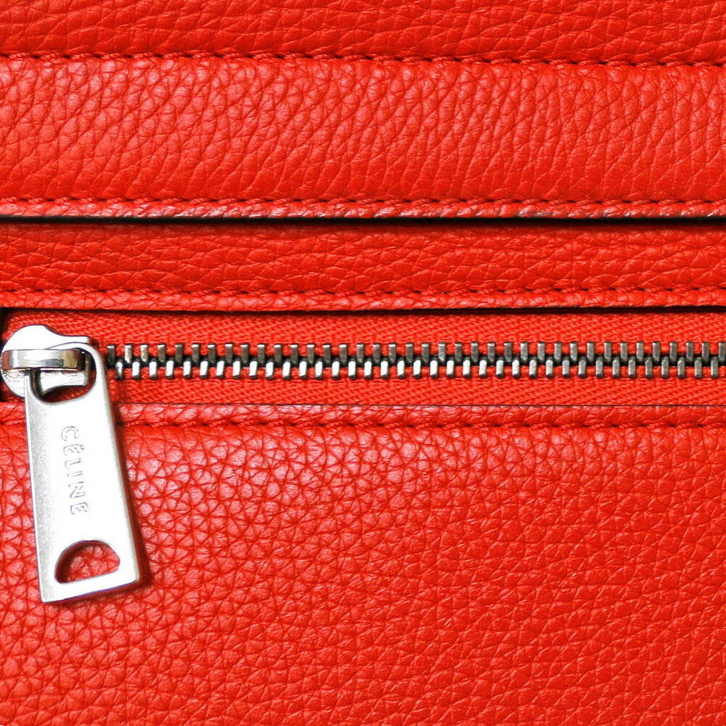 Handbag Pre-Owned (Fair) Leather Trapeze Orange Celine Women's CELINE
