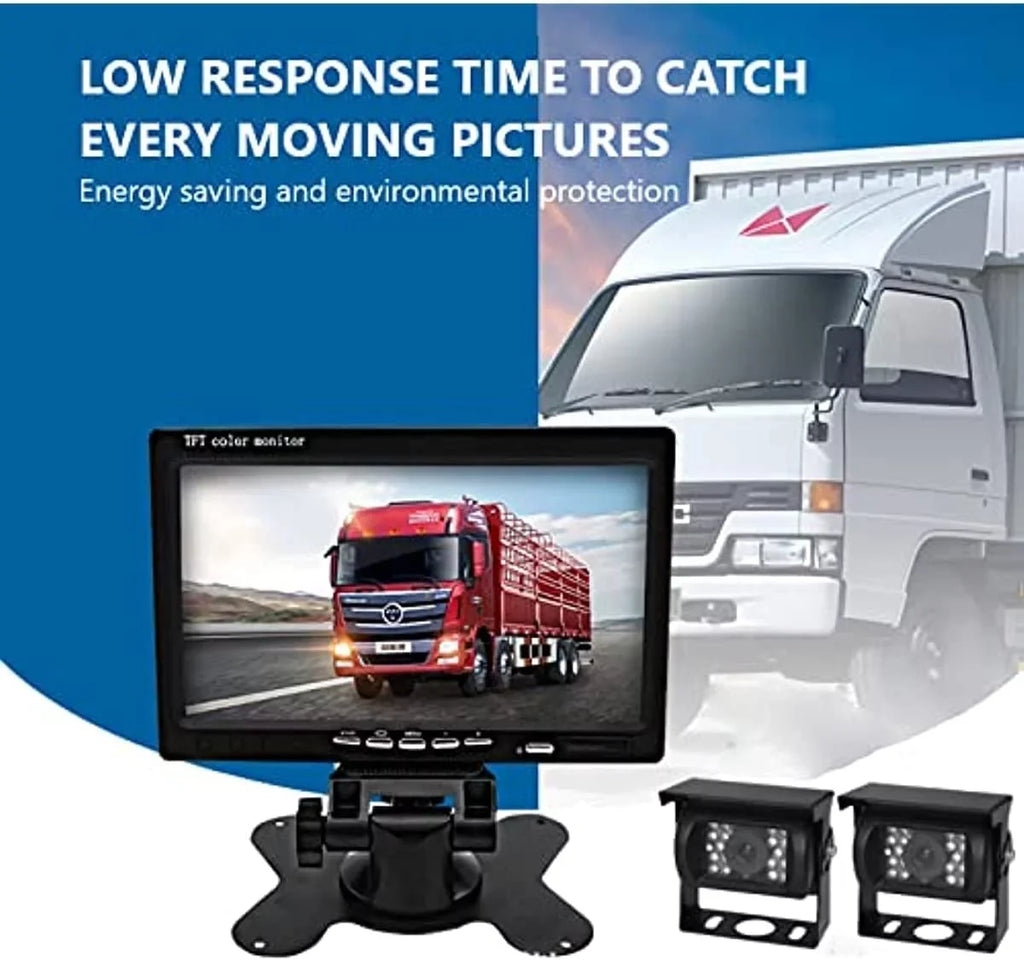 View inch with Camera Bileeko Vision Camera RV Night Truck 2 Rearview System Bus Trailers 7 Monitor for Rear