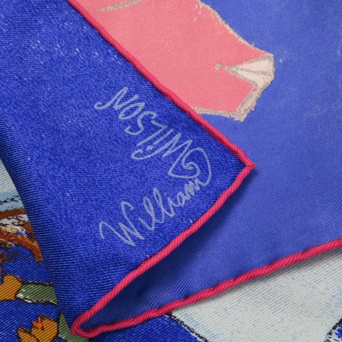 Vuitton Pre-Owned Estimated William (Good) Silk Blue Scarf Louis Wilson